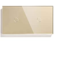 BSEED Interruptor de Luz Inteligente Alexa Interruptor de Luz De Pared Táctil WIFI Doble 1 Gang 1 Vía (Se Requiere…